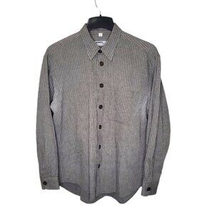 Mondo di Marco Men's Shirt Size L Gray Patterned Button-Up Long Sleeve